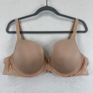 Torrid‎ Curvy Bra 42C Full Coverage Beige Lace Detail Underwire Plus Size